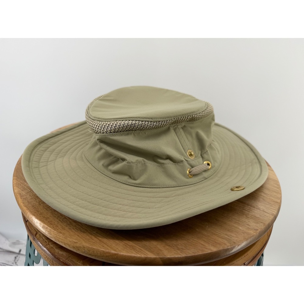 Tilley Airflo LTM5 Khaki Olive Sun Hat Medium Brim Mesh Ventilation Size 7 56cm